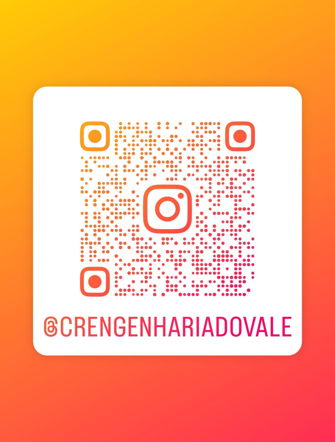 QR Code do Instagram @CRENGENHARIADOVALE